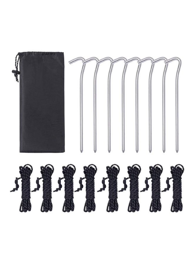 إسكدنيا إكسسوارات مكوّنة من 8 مسامير للتربة و8 حبال سميكة 26x3x14سم - Image 1