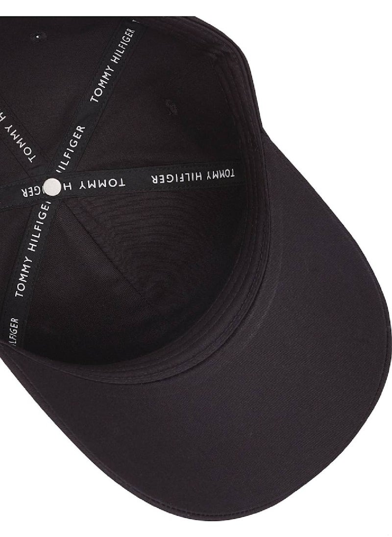 TOMMY HILFIGER Men's Six-Panel Logo Embroidery Baseball Cap - Cotton, Black  - Image 3