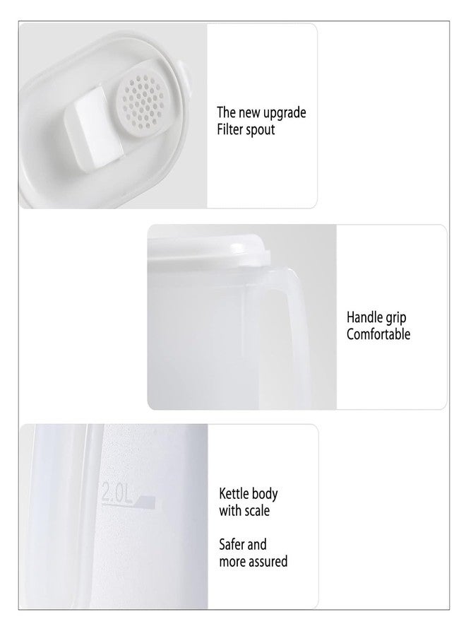 DOLIVA Plastic Multipurpose Jug, Transparent Jug, Pitcher For Serve Water, Milk, Ice Tea, Juice, Beverages, Cocktail, Jug With Lid, 1600 Ml And 2200 Ml, Pack Of 2 - Image 5