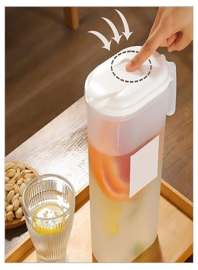DOLIVA Plastic Multipurpose Jug, Transparent Jug, Pitcher For Serve Water, Milk, Ice Tea, Juice, Beverages, Cocktail, Jug With Lid, 1600 Ml And 2200 Ml, Pack Of 2 - Image 3