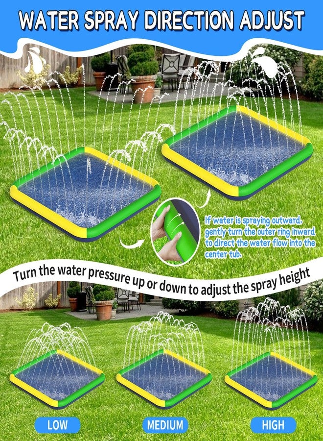 EPN Splash Pad for Kids & Dogs, EPN 140"-100" Extra Large Non-Slip Sprinkler Splash Pad, Thickened 0.5mm PVC Water Play Mat, Outdoor Water Toy for Backyard Summer Fun, Ideal for Toddlers 3+ Boys Girls - Image 5