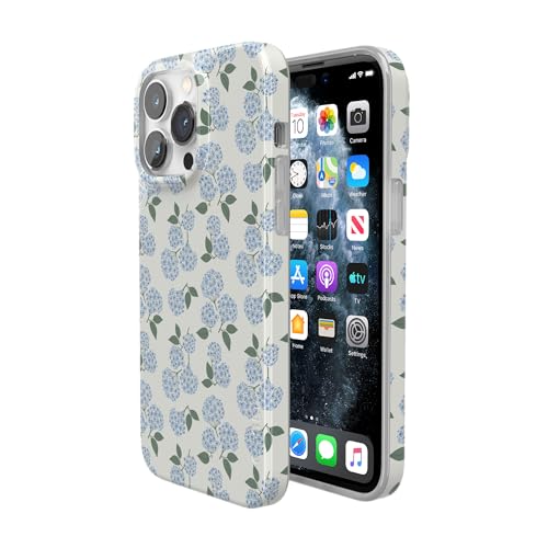 Casely iPhone 14 Pro Case | Nantucket Cottage | Blue Hydrangea | Compatible with MagSafe | Classic Ultra Slim Design - Image 4