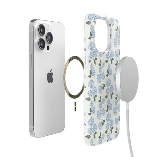 Casely iPhone 14 Pro Case | Nantucket Cottage | Blue Hydrangea | Compatible with MagSafe | Classic Ultra Slim Design - Image 5