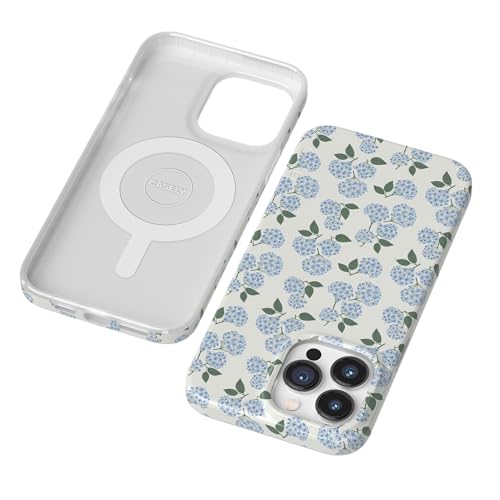 Casely iPhone 14 Pro Case | Nantucket Cottage | Blue Hydrangea | Compatible with MagSafe | Classic Ultra Slim Design - Image 3