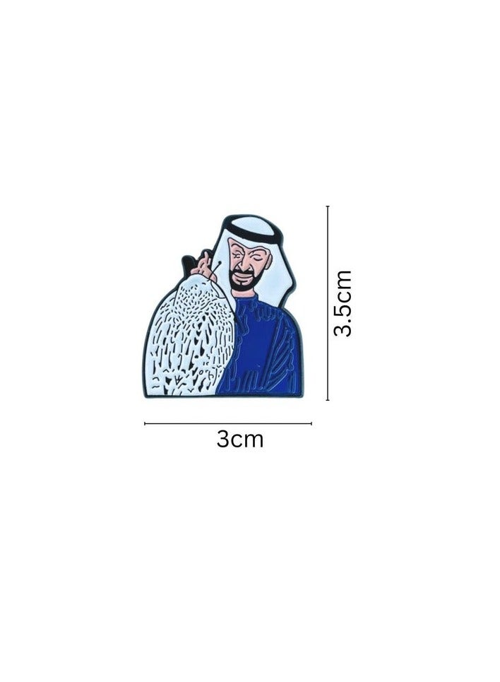 ملصق معدني ثنائي الأبعاد بتصميم شعار الشيخ محمد بن زايد آل نهيان قطعتين 3 سم - Image 2