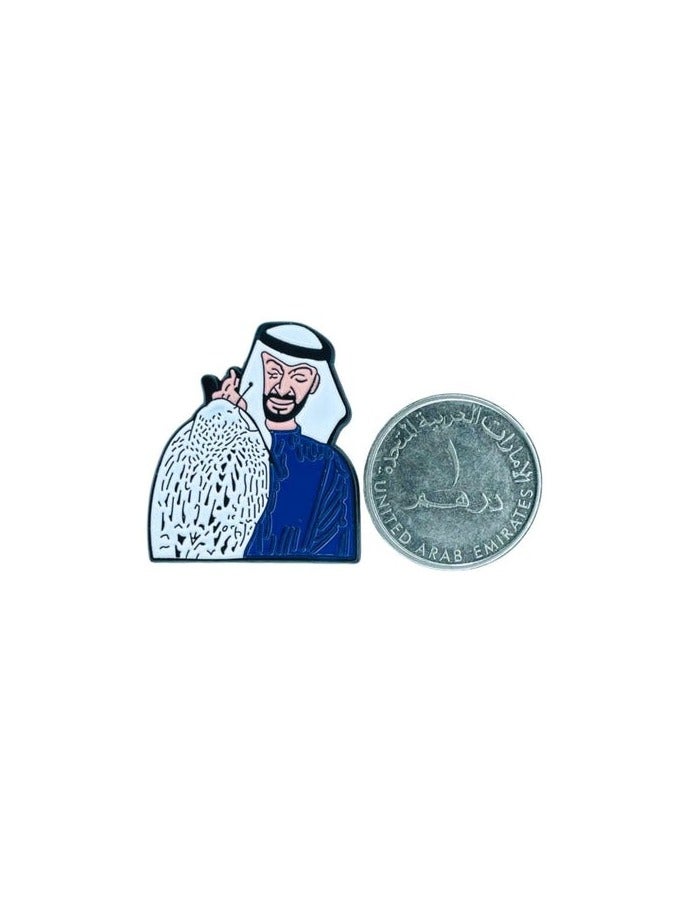 ملصق معدني ثنائي الأبعاد بتصميم شعار الشيخ محمد بن زايد آل نهيان قطعتين 3 سم - Image 3