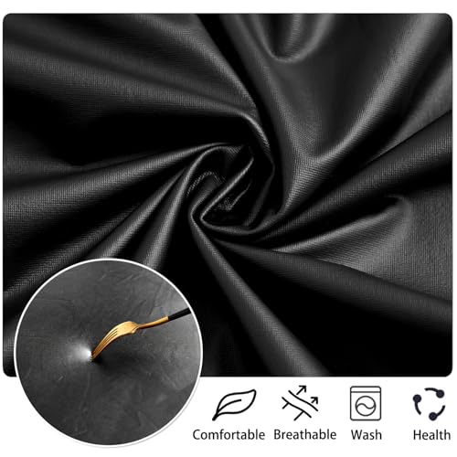 Master Pink Waterproof PU Leather Gaming Chair Cover, Ergonomic Office Computer Game Chair Slipcovers, 4pcs Set Anti-Slip Stretchy Covers for Reclining Racing Gaming Chair (Black) - Image 3
