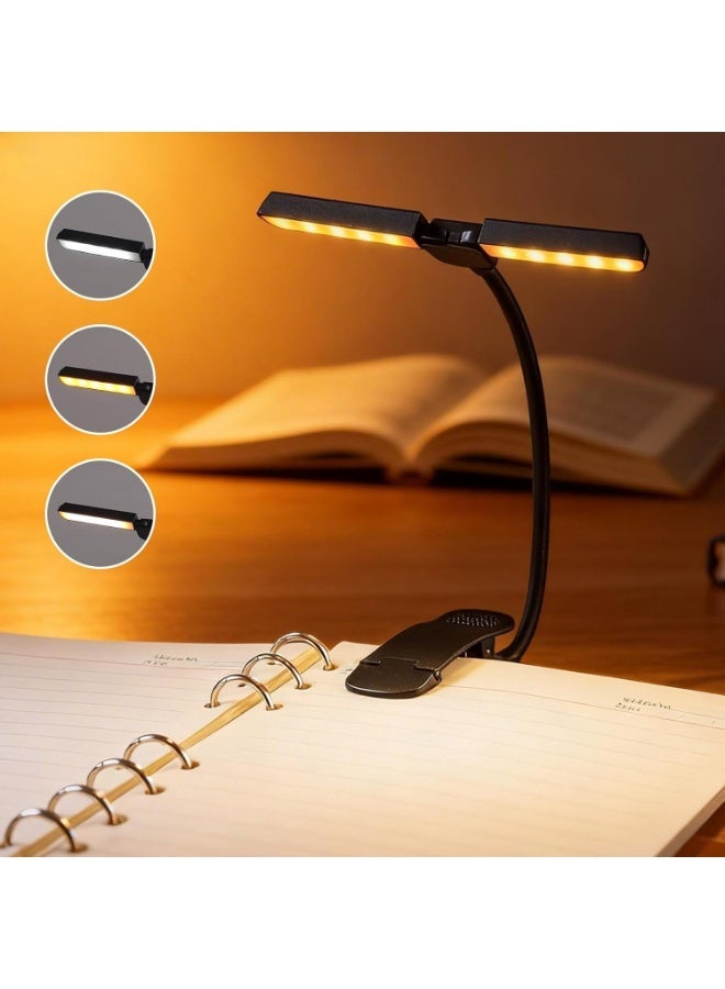 Walpck 18 LED Rechargeable Book Light, Folding Clip On Piano Lamp, Portable Professional with 5 Brightness×3 Color Temperature for Grand Piano and Book Reading,1200 mAh 80 Hrs Lasting Reading Light at Night- Eye Caring - Image 3