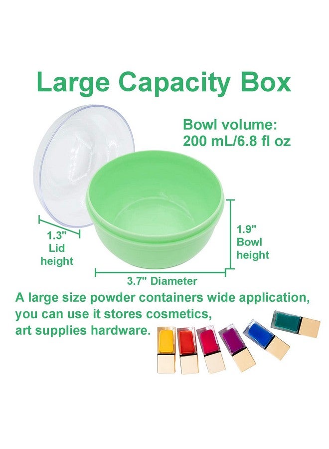 أوراسين علبة تخزين بودرة الجسم، علبة بودرة الجسم الرقيقة الكبيرة مقاس 3.15 بوصة، علبة بودرة الجسم بعد الاستحمام، علبة بودرة الوجه/الجسم للأطفال، علبة بودرة التلك التجميلية مع حامل يدوي (أخضر) - Image 5