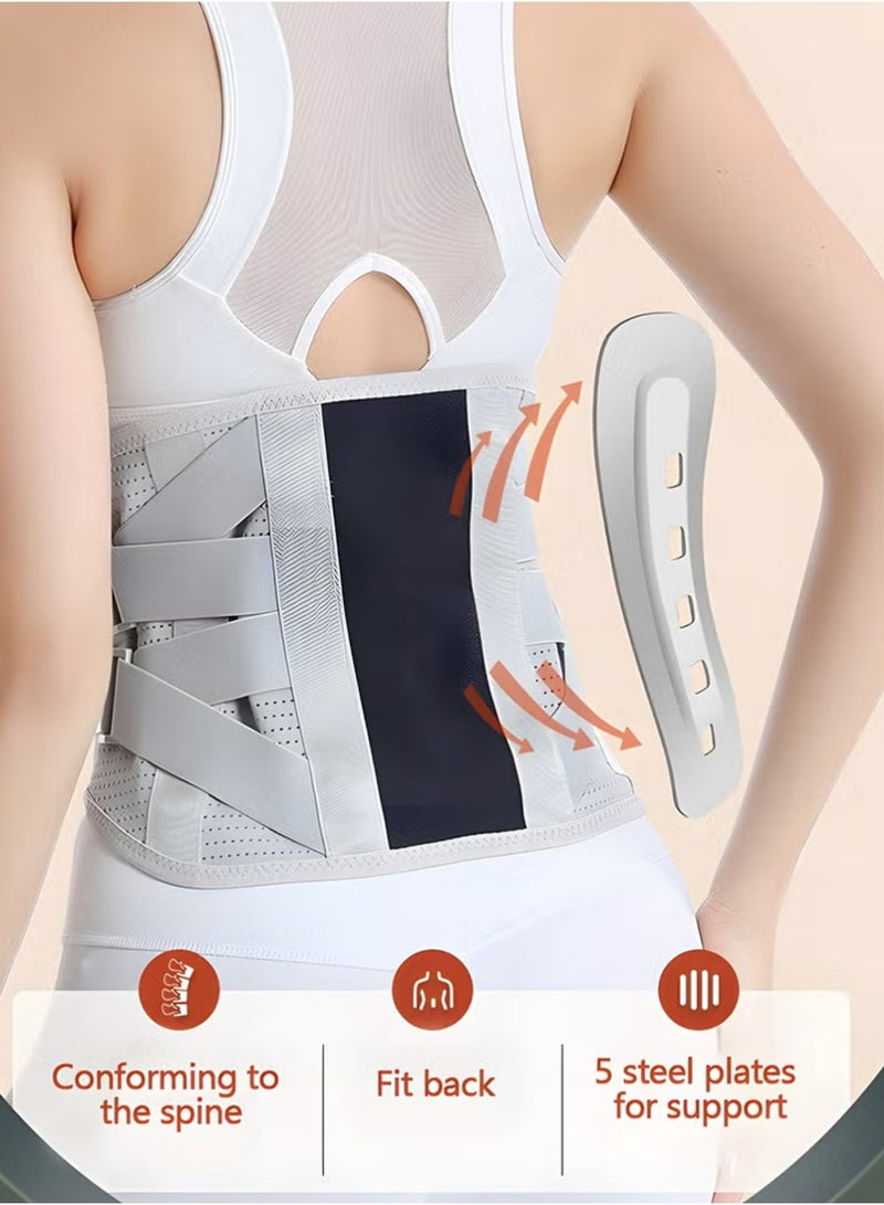 لاسيدو حزام الدعم الخلفي Lumbosacral الظهر قوس، التنفس الظهر دعم الحزام، أسفل الظهر التخفيف من ألم دافئ قوس لفرق القرص، الجلد العصبي، متلازمة الظهر (L) - Image 5