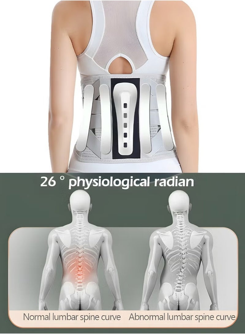 لاسيدو حزام الدعم الخلفي Lumbosacral الظهر قوس، التنفس الظهر دعم الحزام، أسفل الظهر التخفيف من ألم دافئ قوس لفرق القرص، الجلد العصبي، متلازمة الظهر (L) - Image 4
