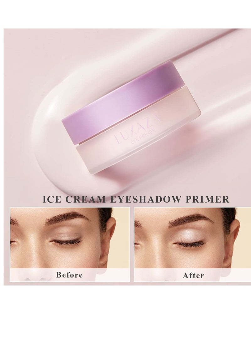 LUXAZA Eyeshadow Primer,Eye primer＆Eyeliner Primer,Cream Matte Eye Shadow Primer On Base.Makeup Looks - Lasts All Day-0.35 oz  - Image 2