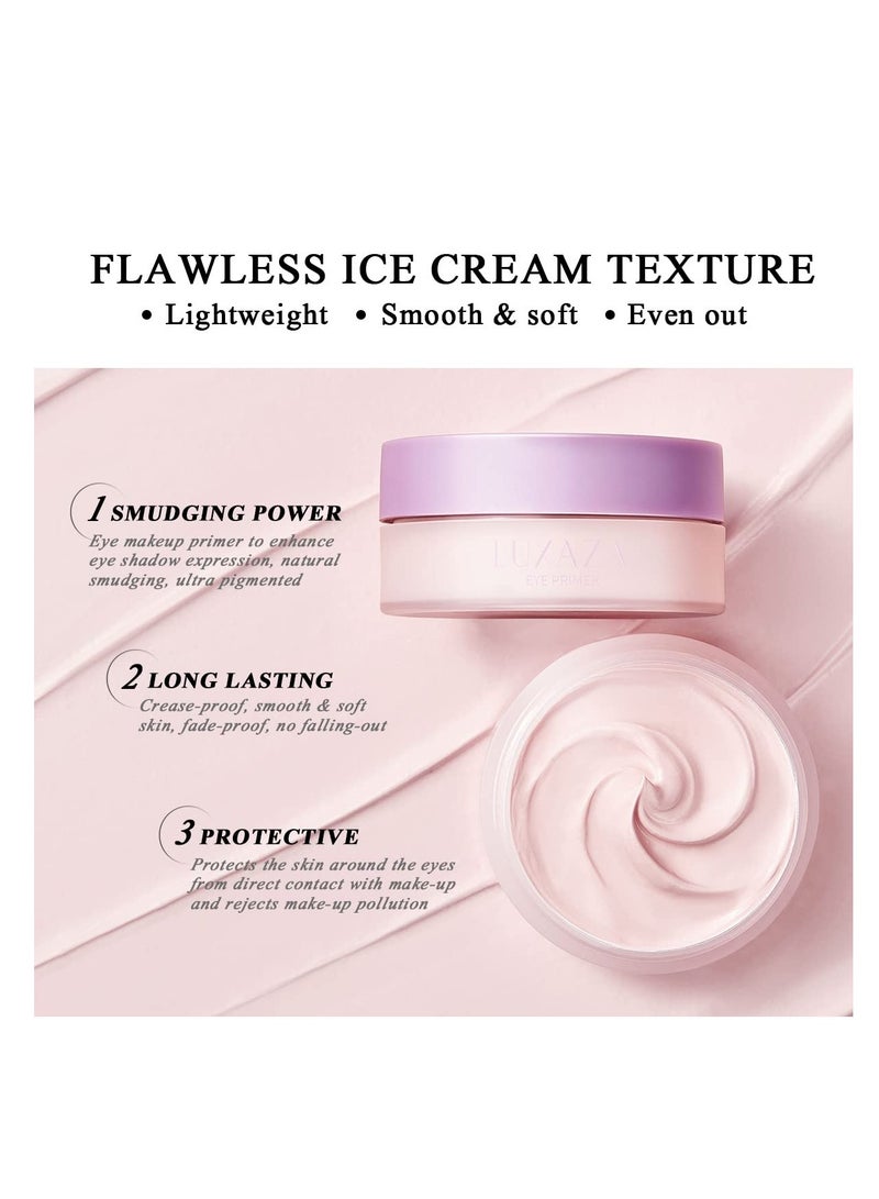 LUXAZA Eyeshadow Primer,Eye primer＆Eyeliner Primer,Cream Matte Eye Shadow Primer On Base.Makeup Looks - Lasts All Day-0.35 oz  - Image 3