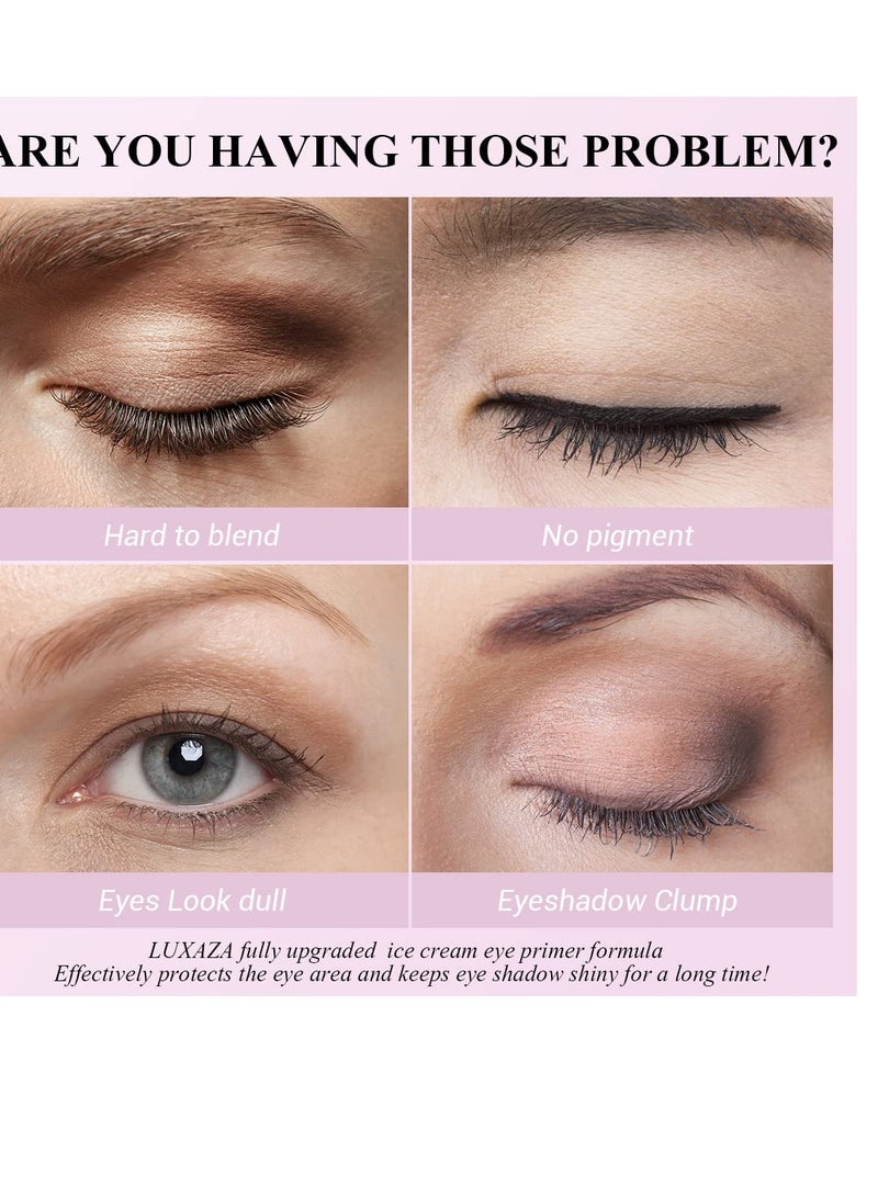 LUXAZA Eyeshadow Primer,Eye primer＆Eyeliner Primer,Cream Matte Eye Shadow Primer On Base.Makeup Looks - Lasts All Day-0.35 oz  - Image 5