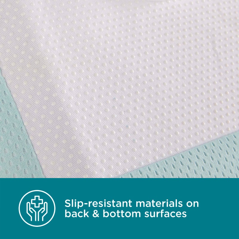 Contours Cozy Infant Sink Bather - Soft Baby Bath Seat for Newborns 0-6 Months, Plush 3D Mesh Cushion, Quick-Dry, Supportive Baby Bathtub for Sink - Mint Blue - Image 5