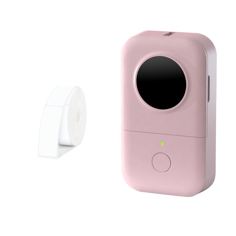 Portable Label Printer: Pink With 1pc Label Roll, Inkless 203DPI Resolution, Mini Mobile Printer - BT Connected For iOS & Android, Rechargeable 1000mAh Battery, For Home Storage Office Study Journal M - Image 1