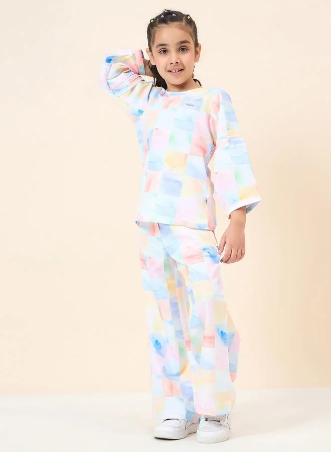 Stylo Bug Stylo Bug All Over Check Print Top and Pants Set