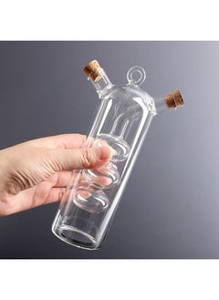 NIBEMINENT Mini Glass Home Decorative Heat Resistant Double Oil/Vinegar Dispenser Oil Lamp Vase 