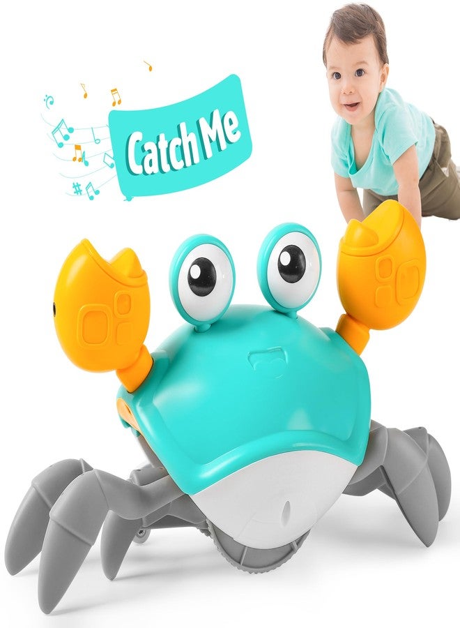 Hirger Crawling Crab Baby Toy, Tummy Time Toy for Infant 3 6 9 12 18 24 Month, Walking Dancing Interactive Sensory Crab with Light Music, Birthday Gift for Toddler Boy Girl 1 2 3 - Image 1