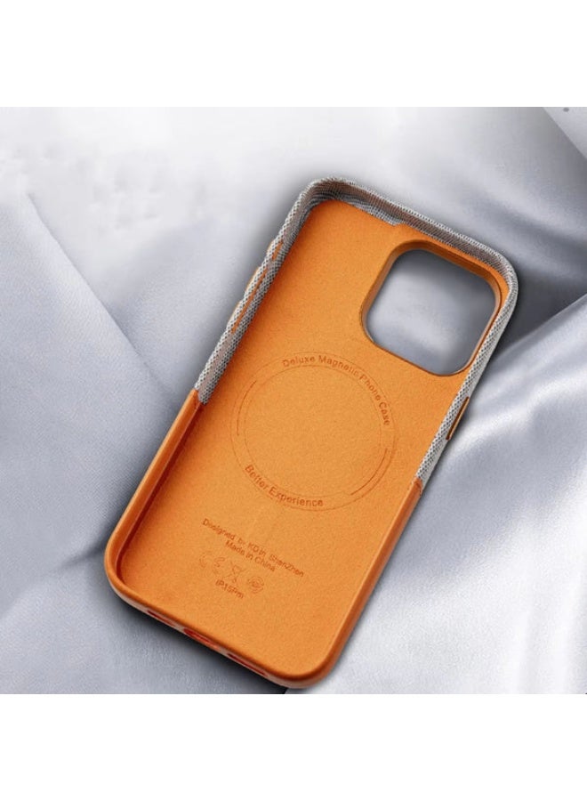 SHOPI Premium Shockproof Hybrid Case for iPhone – Dual-Layer Fabric & Leather Design, Camera Protection, Anti-Slip Grip Cover - Image 4