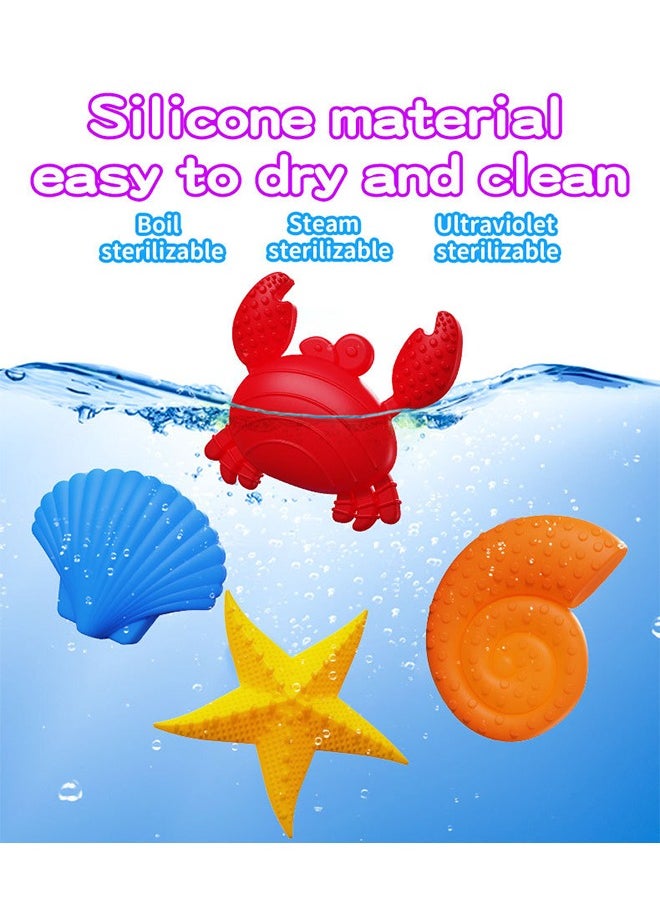Fidget Toys Ocean Sensory Stone for Kids, 6 Pack Textured Soft Worry Stone for Autism Kids Calming, Fidget Stress Toys for Students Anxiety Relief, Small Prizes Fidget Toys  - Image 4