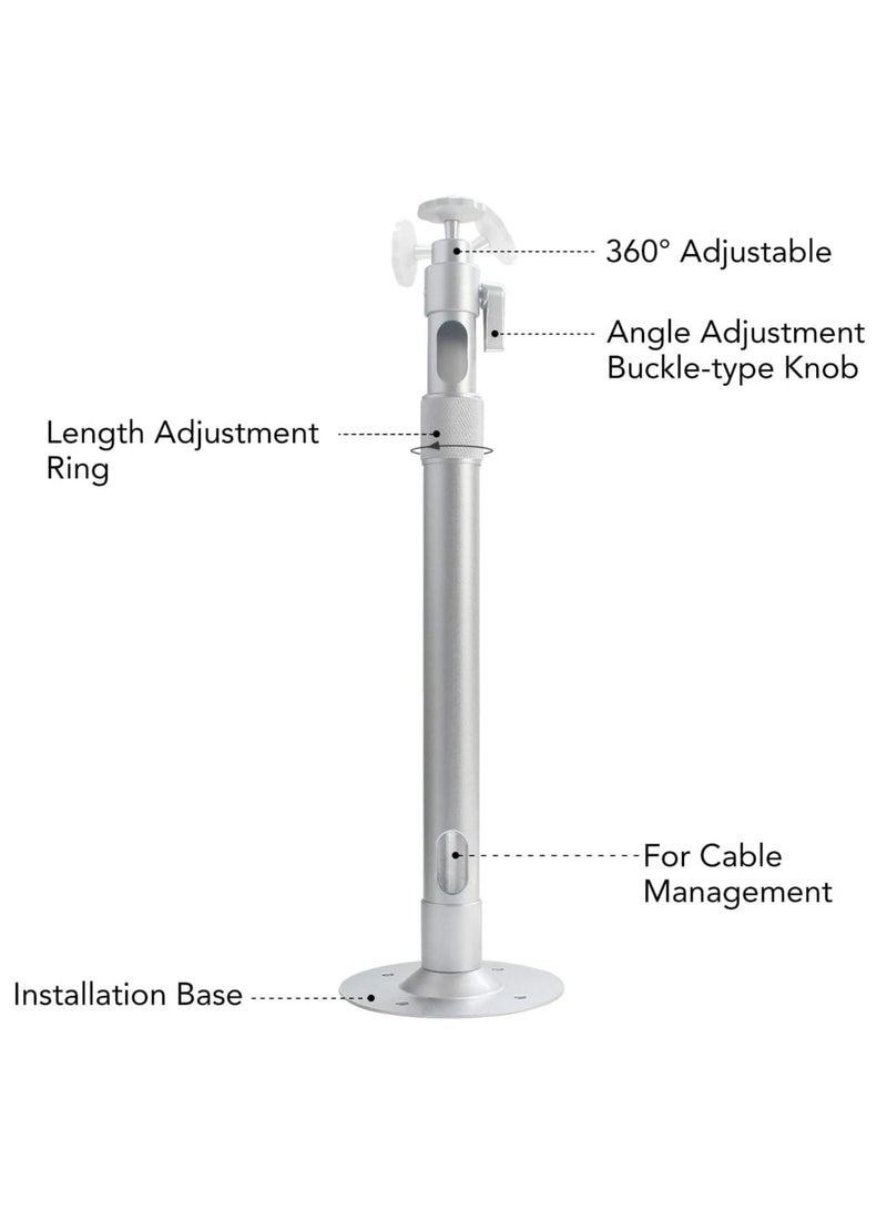 TIGER Universal Extending Projector Ceiling Mount Hanger – 360° Rotatable Head, Extendable Length (13.8-23.6 Inches), Supports 11 lbs Load, Ideal Mounting Bracket for Projectors & Cameras. - Image 2