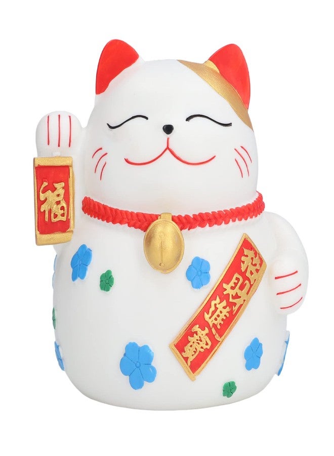 plplaaoo Lucky Cat Piggy Bank - Maneki Neko Coin Bank, Cute Japanese Money Box for Kids & Home Office, Decorative Ceramic-Style Cat Figurine for Saving, Gift for Feng Shui Decor (5.5in) - Image 1