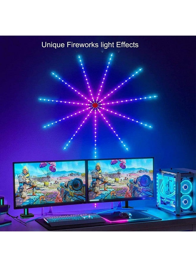 Litehom إضاءة لايت هوم ستاربرست، تصميم 12 نجمة ساطعة مع إضاءة بطول 10 أقدام تعمل بواسطة USB ومقاومة للماء لعيد الديوالي، تزيين المنزل، عيد الميلاد، رأس السنة، إضاءة غرفة النوم (ألعاب نارية)  - Image 3