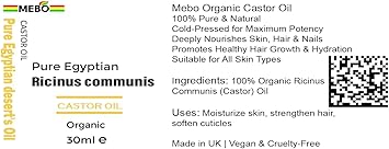 MEBO Organic Castor Oil 100 Pure ColdPressed Rich in Vitamin E Fatty Acids for Hair Skin Eyebrows Moisturizing Strengthening Nourishing 30ml - Image 4