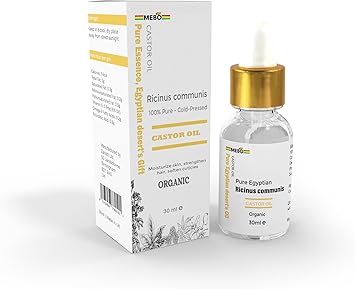 MEBO Organic Castor Oil 100 Pure ColdPressed Rich in Vitamin E Fatty Acids for Hair Skin Eyebrows Moisturizing Strengthening Nourishing 30ml - Image 1