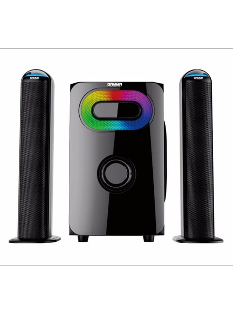 مضخم صوت للكمبيوتر مع اتصال بلوتوث ومسرح منزلي - كابل AUX - منفذ لكرت الذاكرة - منفذ USB وجهاز تحكم عن بعد موديل GT-7720