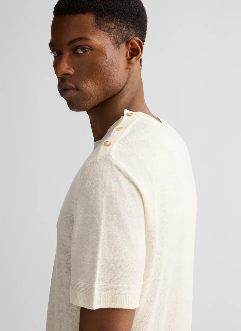 Liu Jo Linen and Cotton T-Shirt