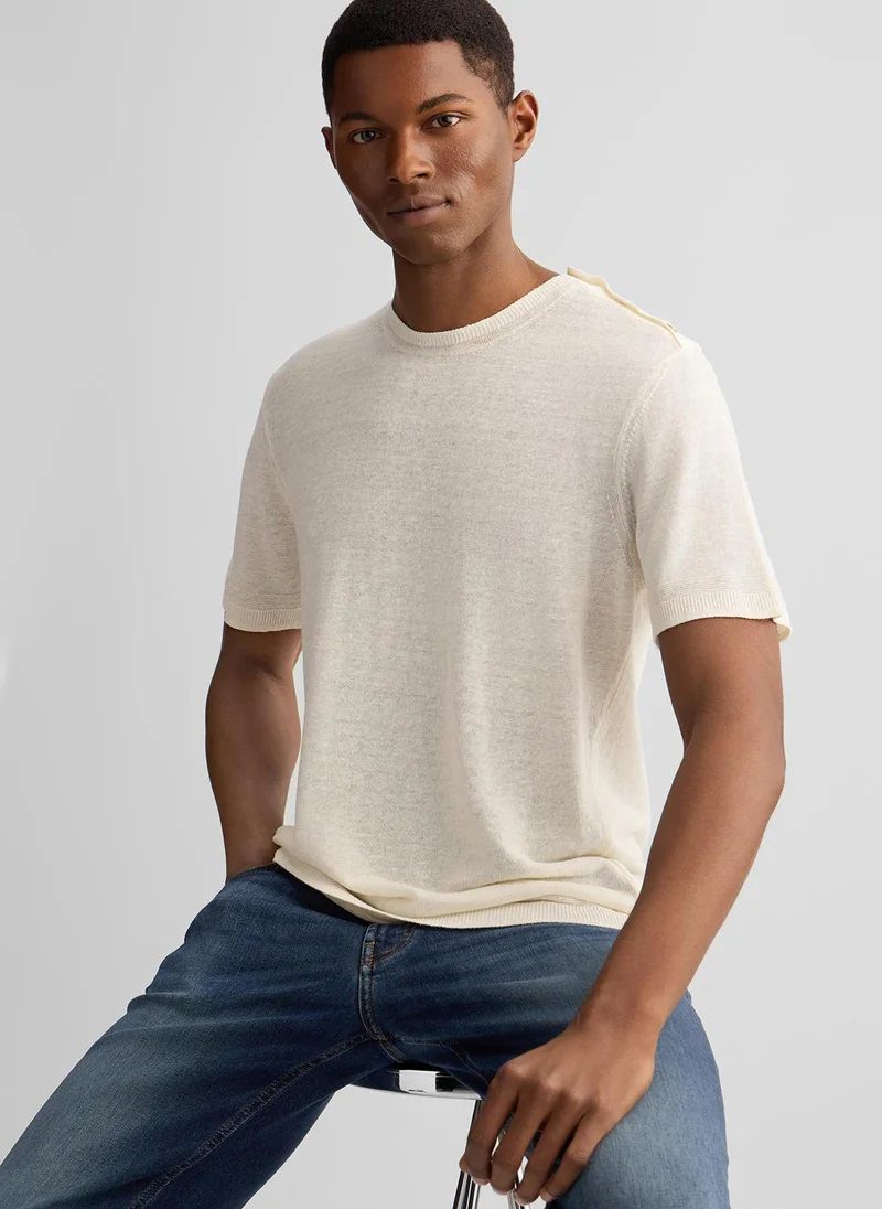 Liu Jo Linen and Cotton T-Shirt