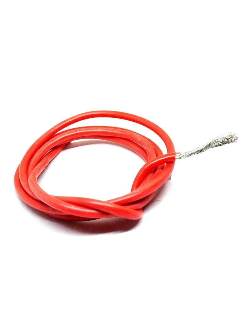 Invento INVENTO 10mtr 13 AWG 25 sqmm Durability 75A Tinned Copper Silicone Wire Flexible Red Cable 37mm Dia High Temperature for DIY  - Image 1