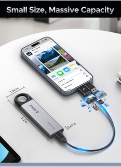 Orico ORICO 1TB External SSD Up to 1050MB/s, Hanging Hole Design Portable Solid State Drive, USB C&A 2 in 1 Cable, Reliable Storage for Type-C Smartphone, Tablets, Laptops - C10  - Image 3