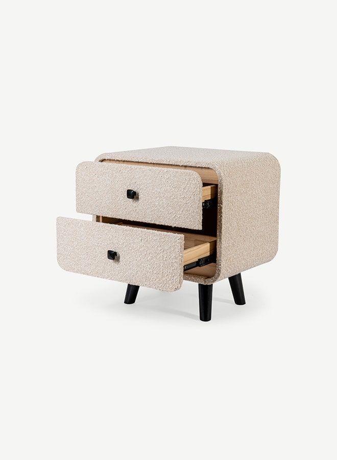 OC HOME Soho Bedside Table Beige - Image 2
