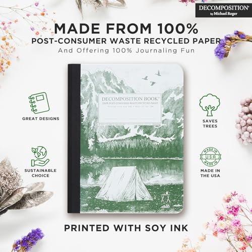 Decomposition Mountain Lake College Ruled Composition Notebook - 9.75 x 7.5 Journal with 160 Lined Pages - Notebooks for School Supplies, Home & Office - 100% Recycled Paper - Made in USA - Image 3