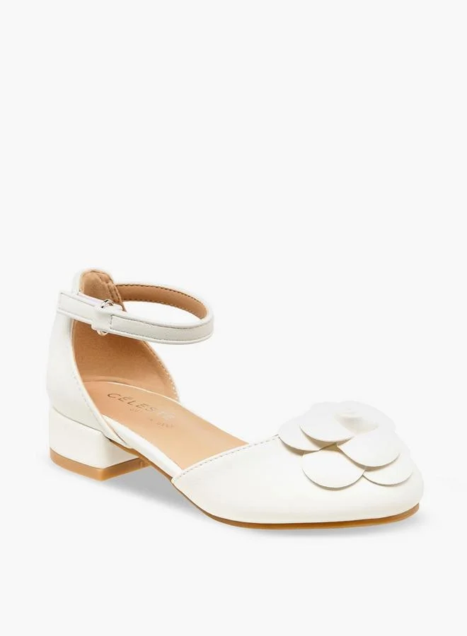سيليست Girls Block Heel Ankle Strap Shoes