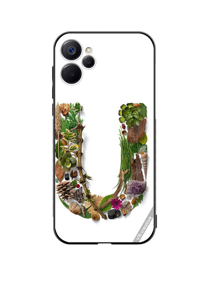 VR CREATIVE Protective Case Cover For Realme 9i 5G Alphabet U Design Multicolour - Image 1