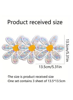 Generic 3 Sheets Double Sided Pattern 3D Window Decal, Static Cling Removable Wall Sticker, Glass Sliding Door DIY Sticker, Home Office Decoration, Living Room Bedroom Window Art Sticker  - Image 3