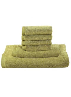 MAXQON 6-Pieces Towel Set - 100% Cotton 600 GSM, 1xBath Towel(70x140cm), 1xHand Towel(45x75cm), 4xFace Towel(30x30cm), Highly Absorbent Super Durable, Color-Beige  - Image 1