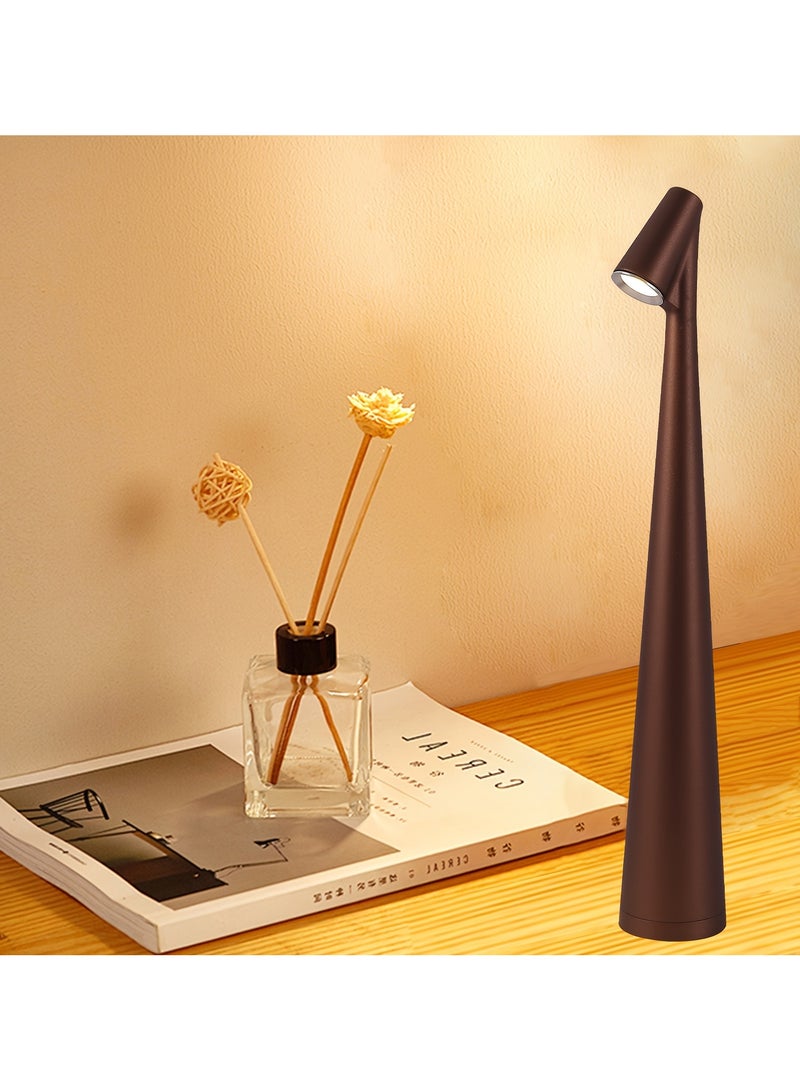 AROAQ Minimalist Creative Touch Night Light – Rechargeable Art Deco Table Lamp for Bedroom Bedside, Pagoda Shade Design, Battery Powered - Image 1