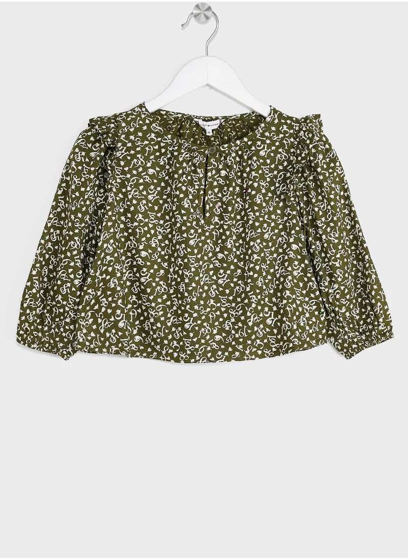 TOMMY HILFIGER Youth Micro Floral Print Top