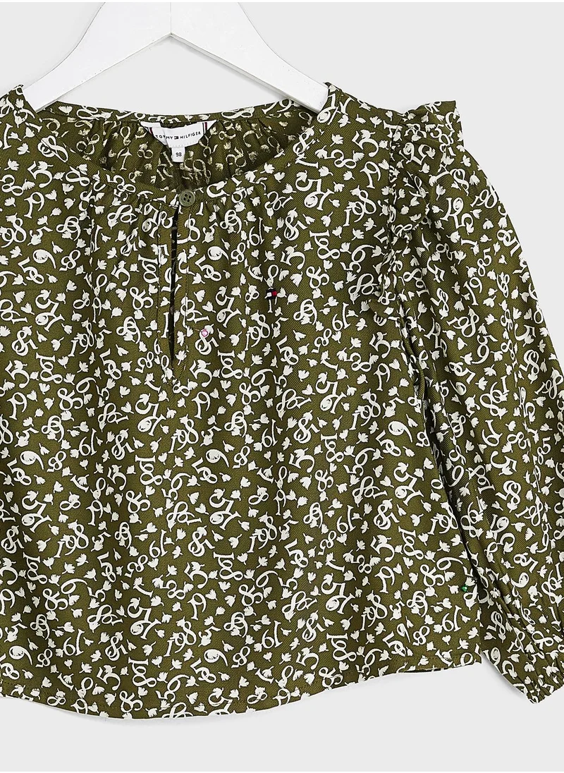 TOMMY HILFIGER Youth Micro Floral Print Top