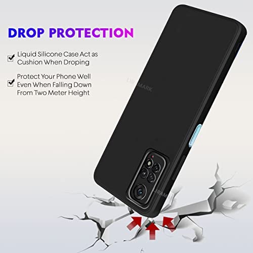 LIRAMARK Silicone Soft Back Cover Case for Xiaomi Redmi Note 11 (4G)/ Xiaomi Redmi Note 11S (4G) (Black) - Image 5