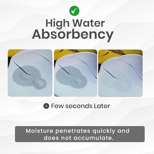 Yellow Weaves Rubber 3D Patterned Anti Slip Water Soaking Rectangular Floor Mat,Water Absorbent Non Slip Quick Dry Mat for Bathroom,Door Mat for Home,Kitchen,Office(Pack of 1),Champo,Multicolor - Image 3