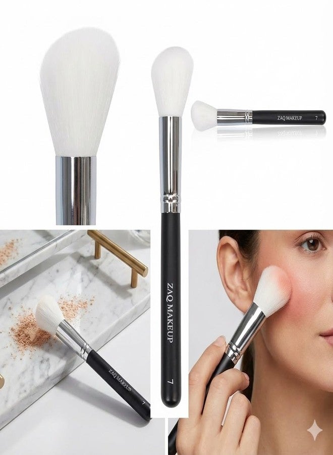 زاك فرشاة كونتور بزاوية من ZAQ، فرشاة كونسيلر صناعية لمزج وتثبيت مستحضرات التجميل السائلة والكريمية والبودرة (فرشاة بزاوية) - Image 2