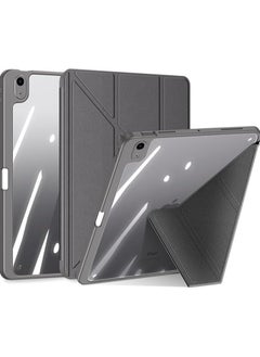 DUX DUCIS جراب خلفي شفاف لجهاز iPad Air 11 بوصة الجيل السادس (2024، M2)، جراب خلفي ناعم من مادة TPU مع حامل قلم وخاصية السكون التلقائي لجهاز iPad Air 11 (رمادي) 