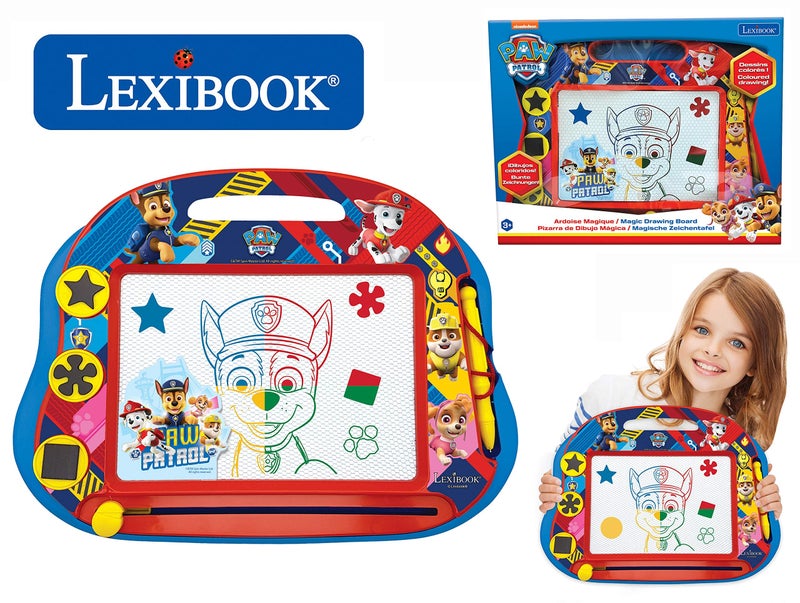 LEXiBOOK Paw Patrol Multicolor Magic Magnetic Drawing Board, Artistic Creative Toy for Girls and Boys, Stylus Pen and Stamps, Red/Blue, CRPA550 - Image 2