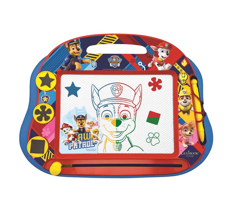 LEXiBOOK Paw Patrol Multicolor Magic Magnetic Drawing Board, Artistic Creative Toy for Girls and Boys, Stylus Pen and Stamps, Red/Blue, CRPA550 - Image 1